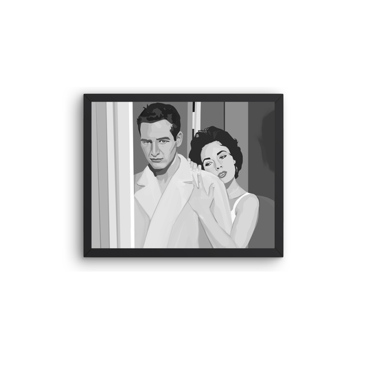 Elizabeth Taylor and Paul Newman Art Print