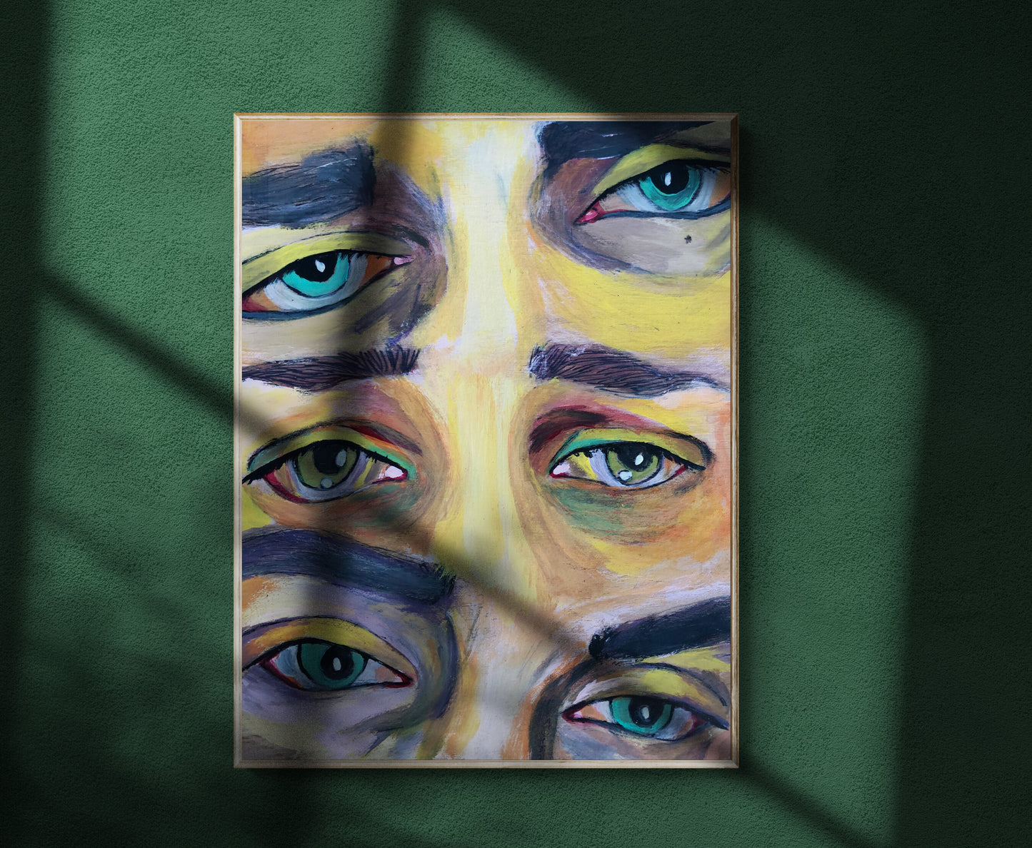 Expressive Colorful Eyes Art Print