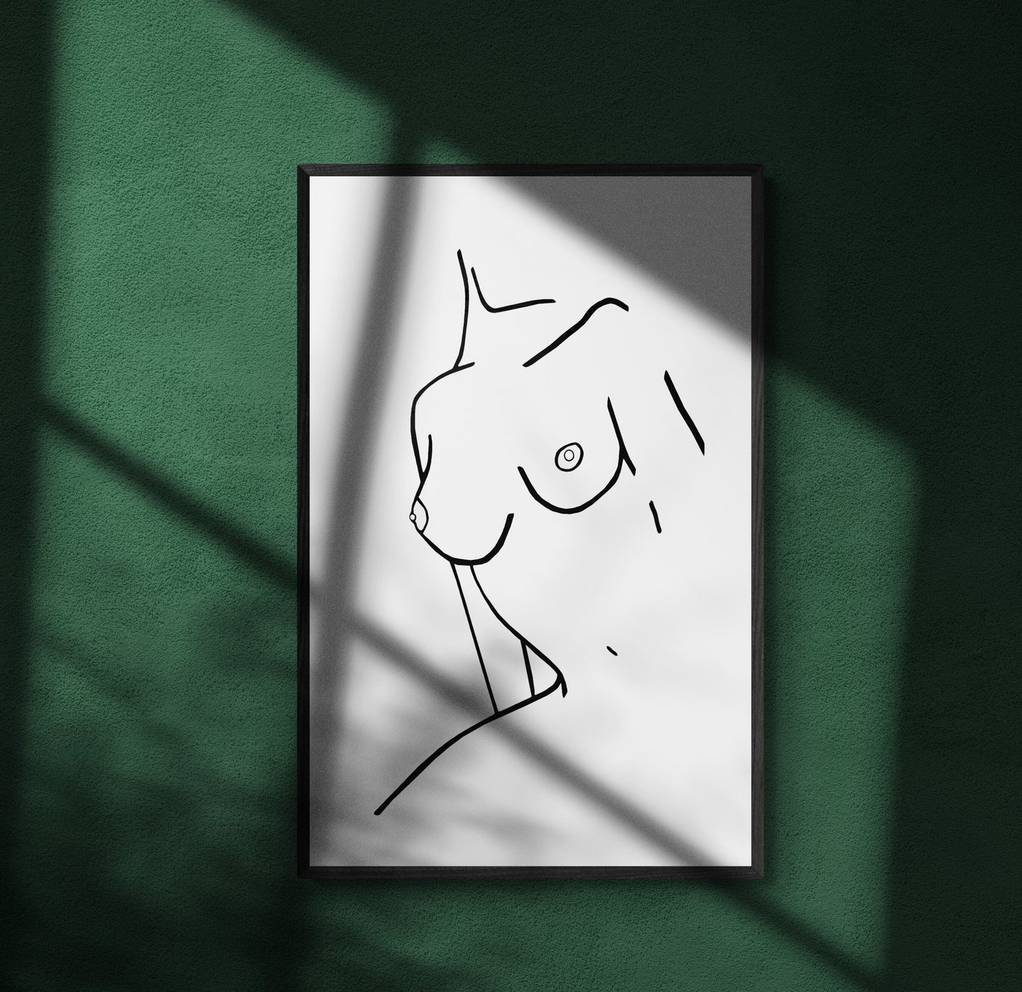 Nude Figure Line Art Sketch
