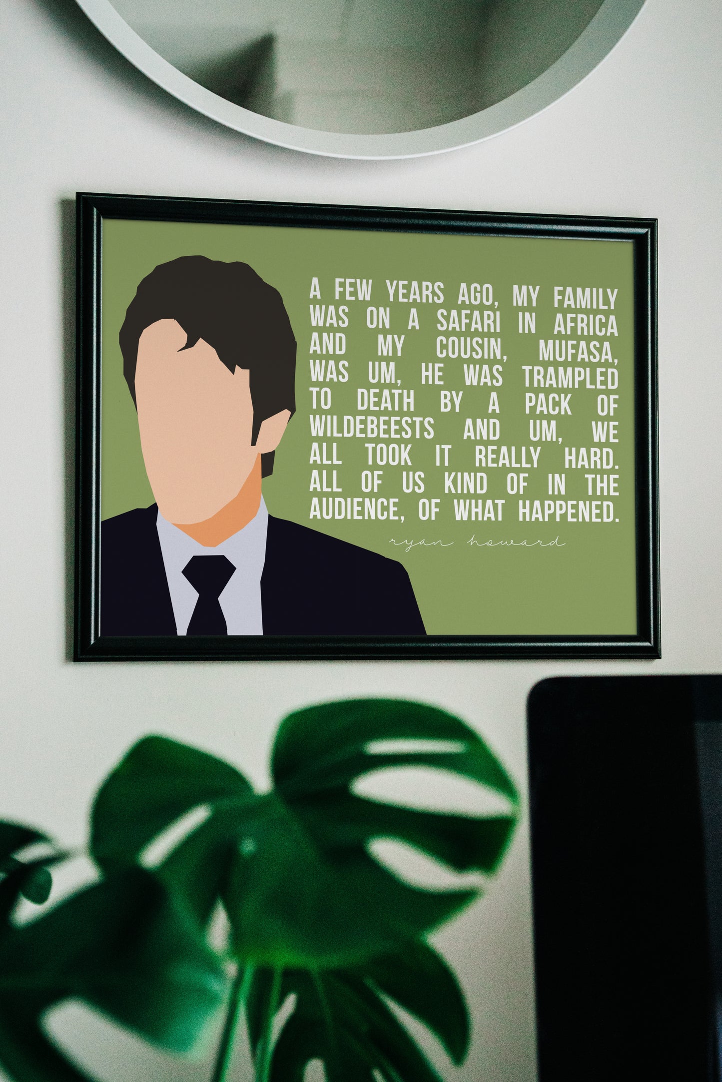 Ryan Howard The Office Poster - Funny Quote, Minimal Art