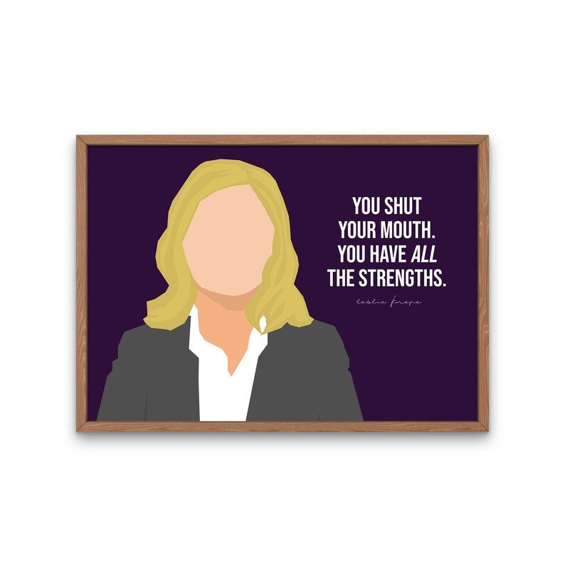 Parks and Recreation Poster | Leslie Knope Quote