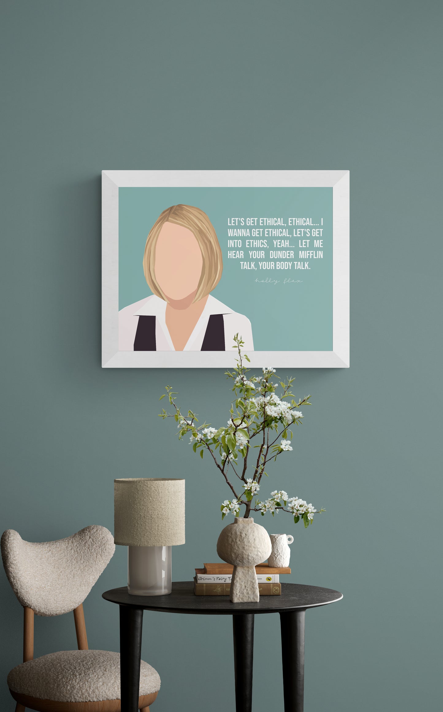 Holly and Michael Scott from The Office tv show art print