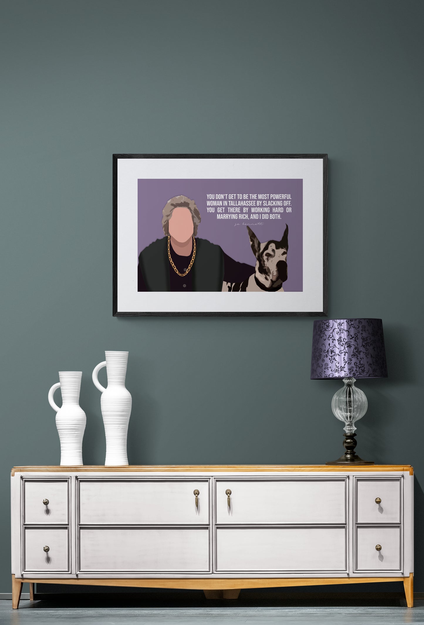The Office Kathy Bates - Jo Bennett funny quote poster with dog