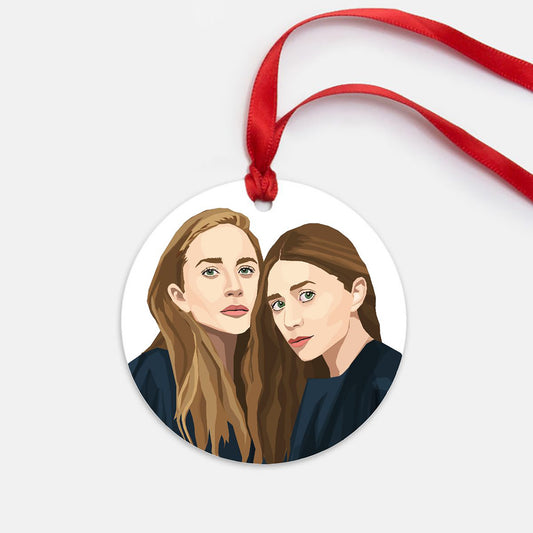 Mary-Kate and Ashley Olsen Christmas Ornament | Olsen Twins Gift