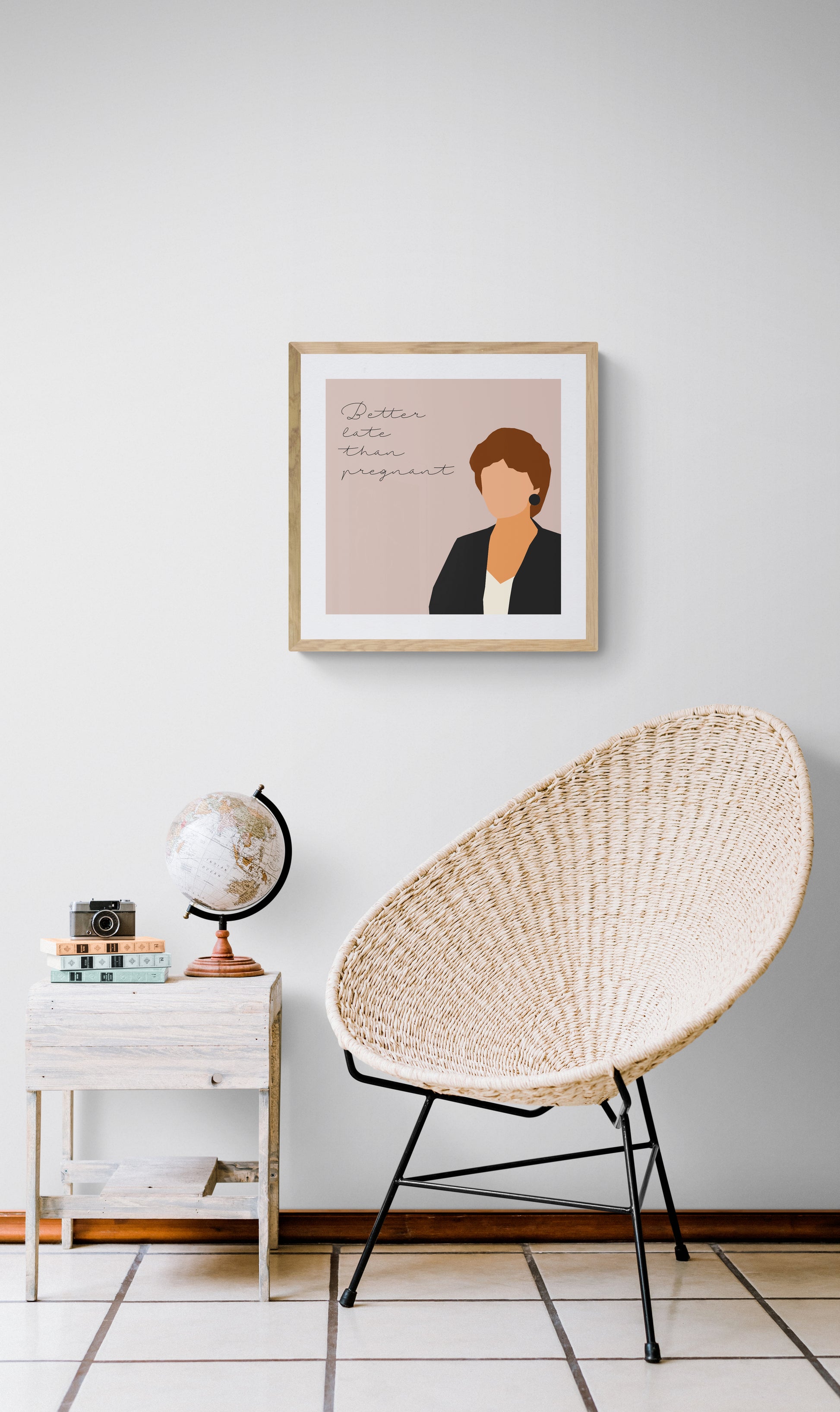 Blanche Devereaux portrait with quote "Better late than pregnant"