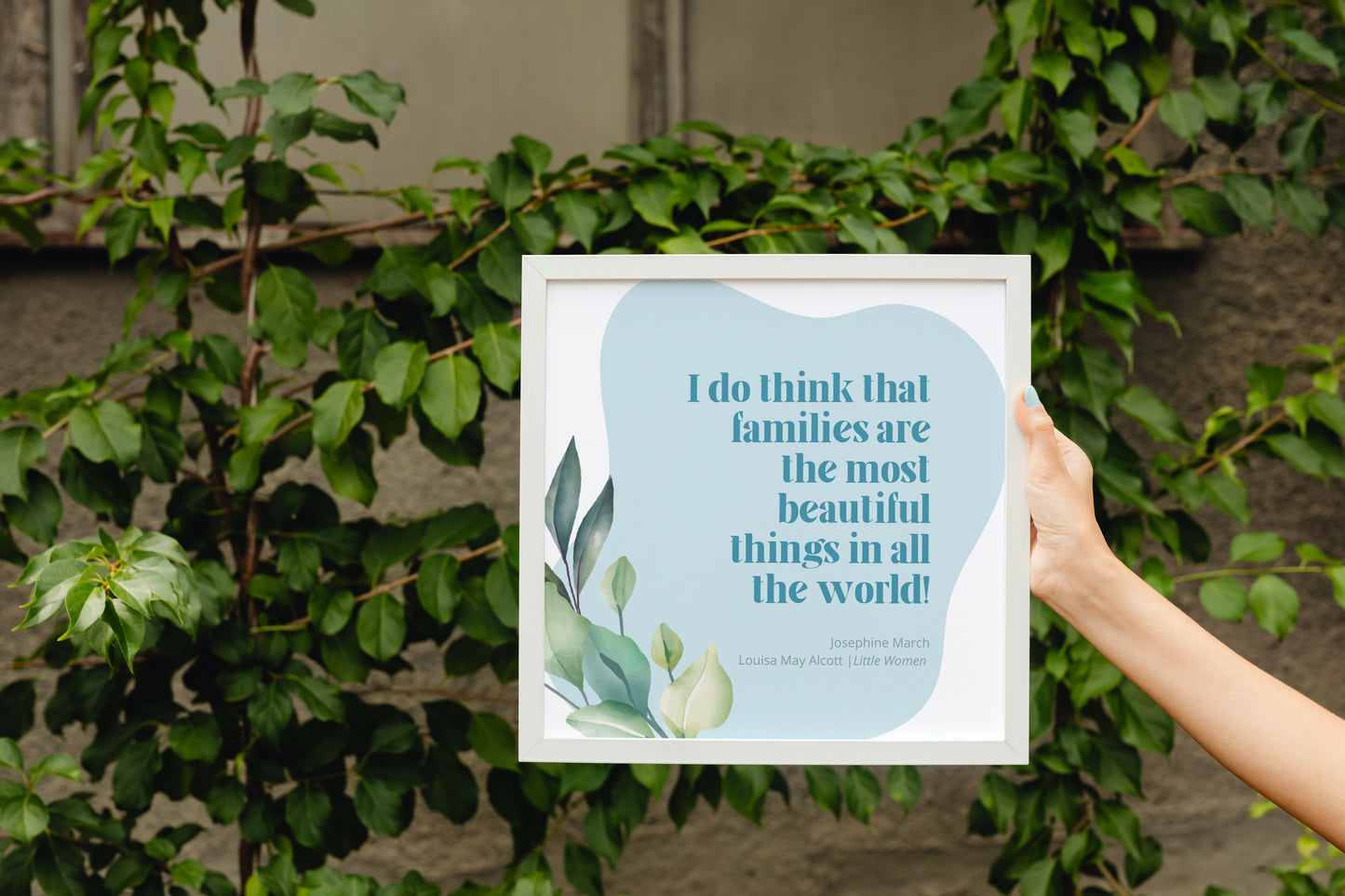 Jo March Quote - Family love quote art print