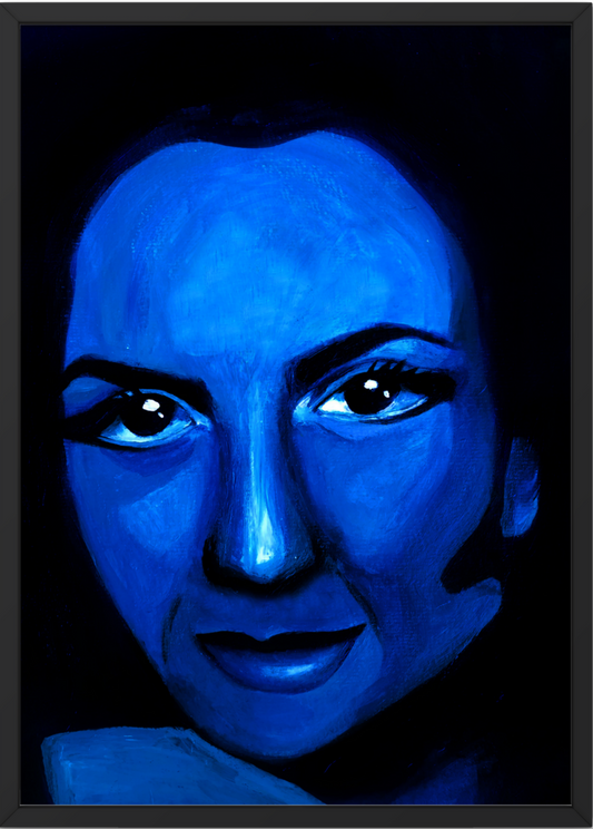 Blue Monochrome Face