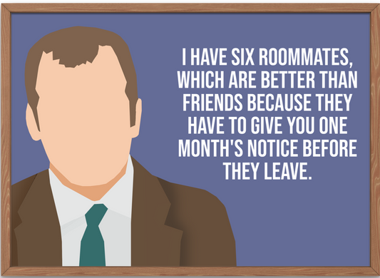 The Office Poster | Toby Flenderson Roomates Quote