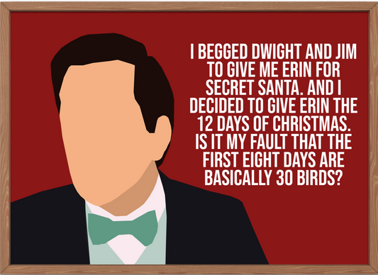 The Office Poster | Andy Bernard 12 Days of Christmas