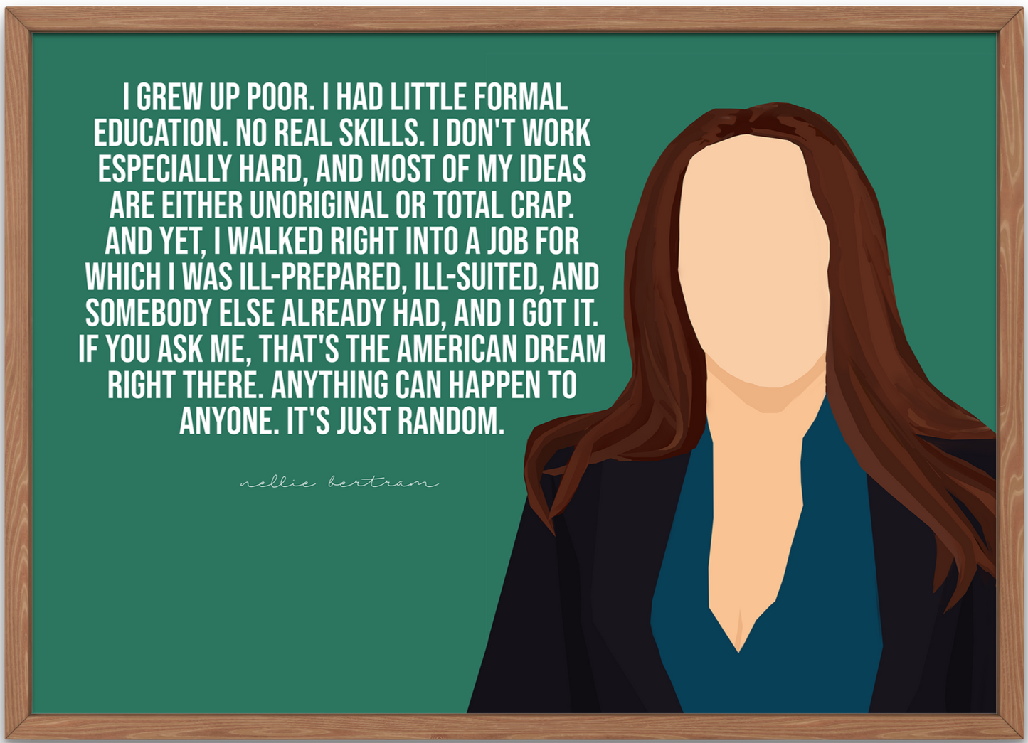 The Office Poster - Nellie Bertram American Dream Quote