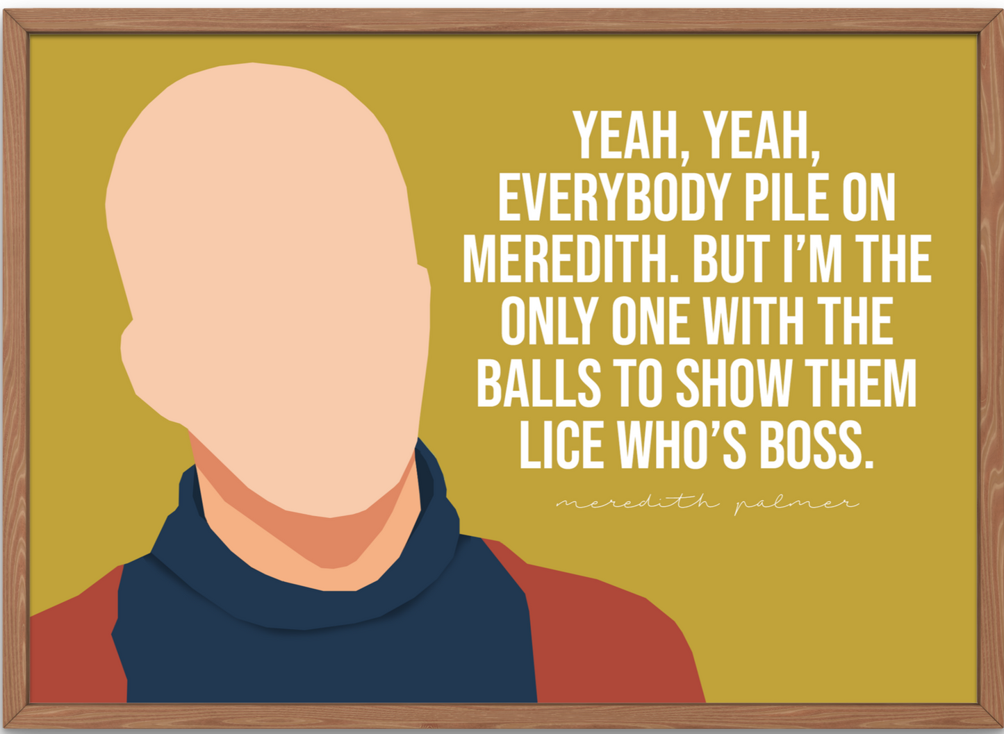 The Office Poster | Bald Meredith Palmer Lice Quote