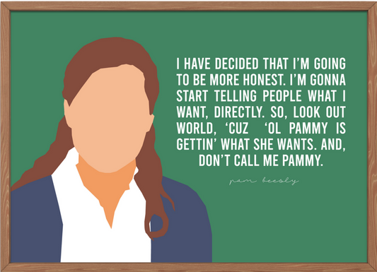 The Office Poster | Pam Beesly Quote - Don't Call Me Pammy