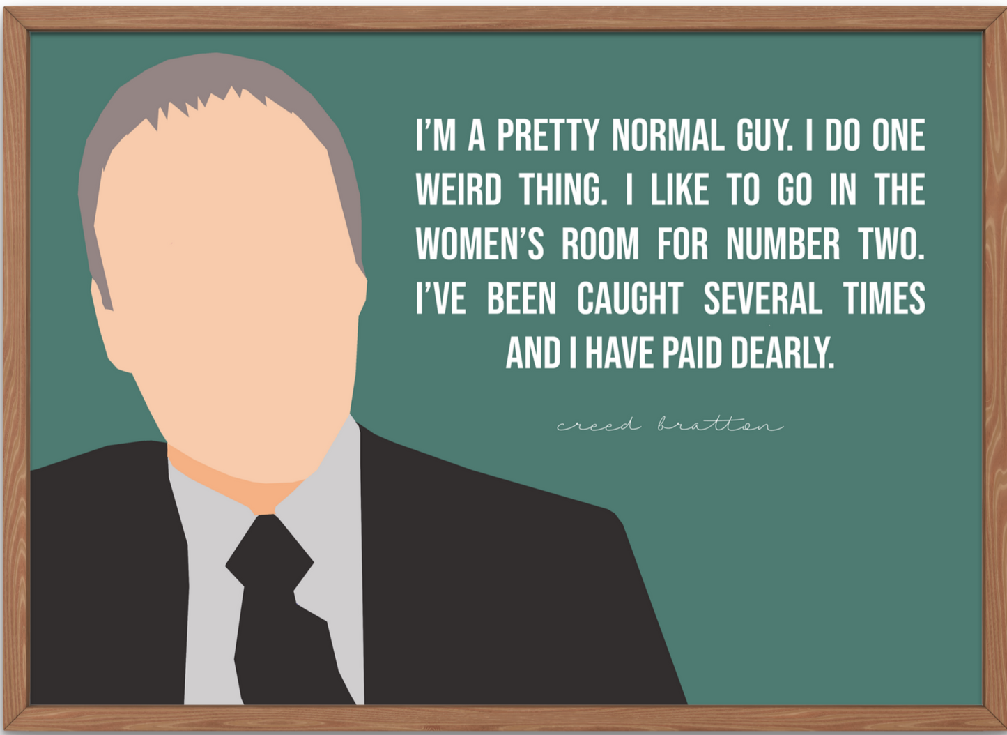 The Office Poster | Creed Bratton - "Number Two" Bathroom Quote