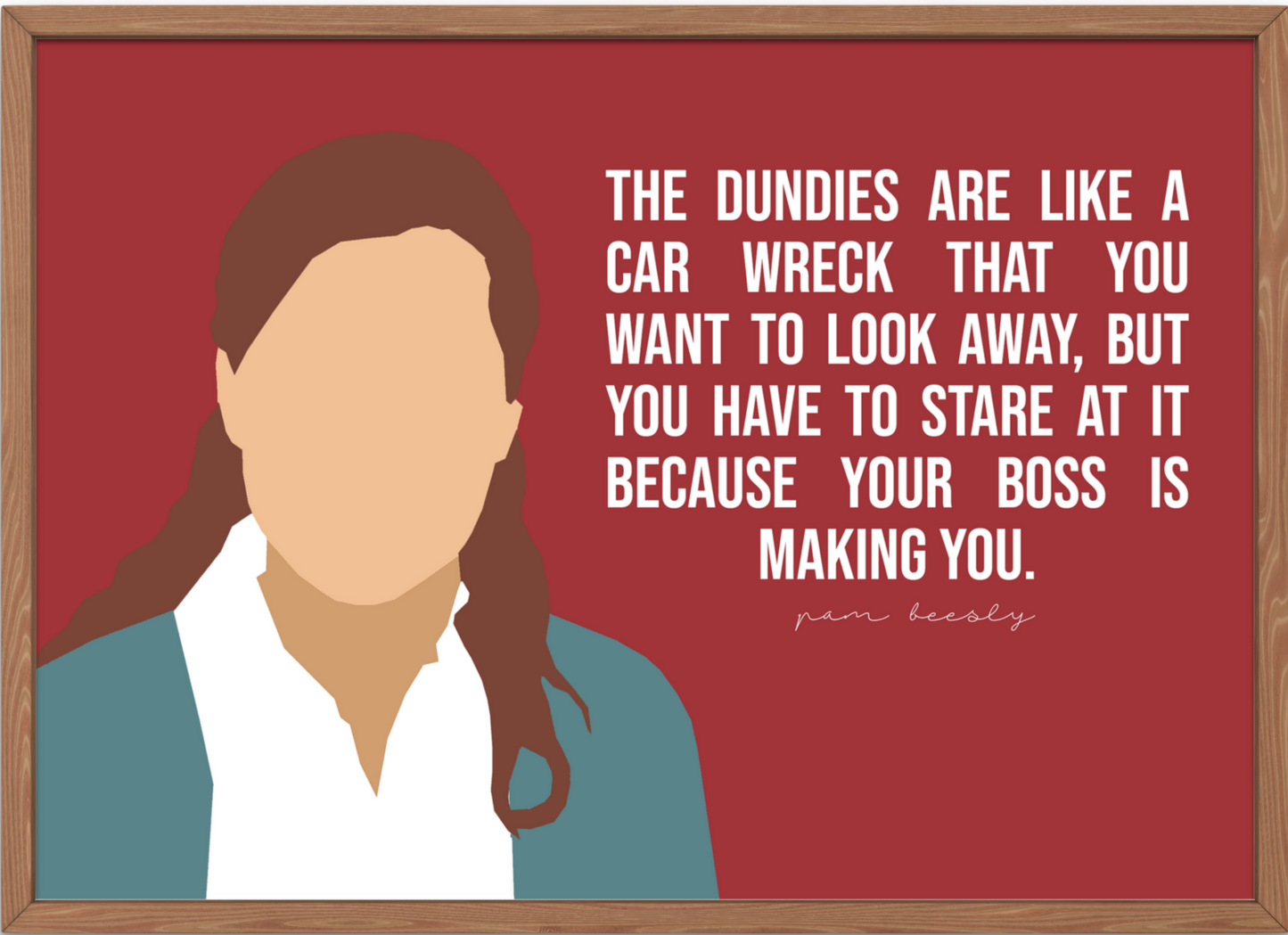 The Office Poster | Dundies are like a car wreck - Pam Beesly