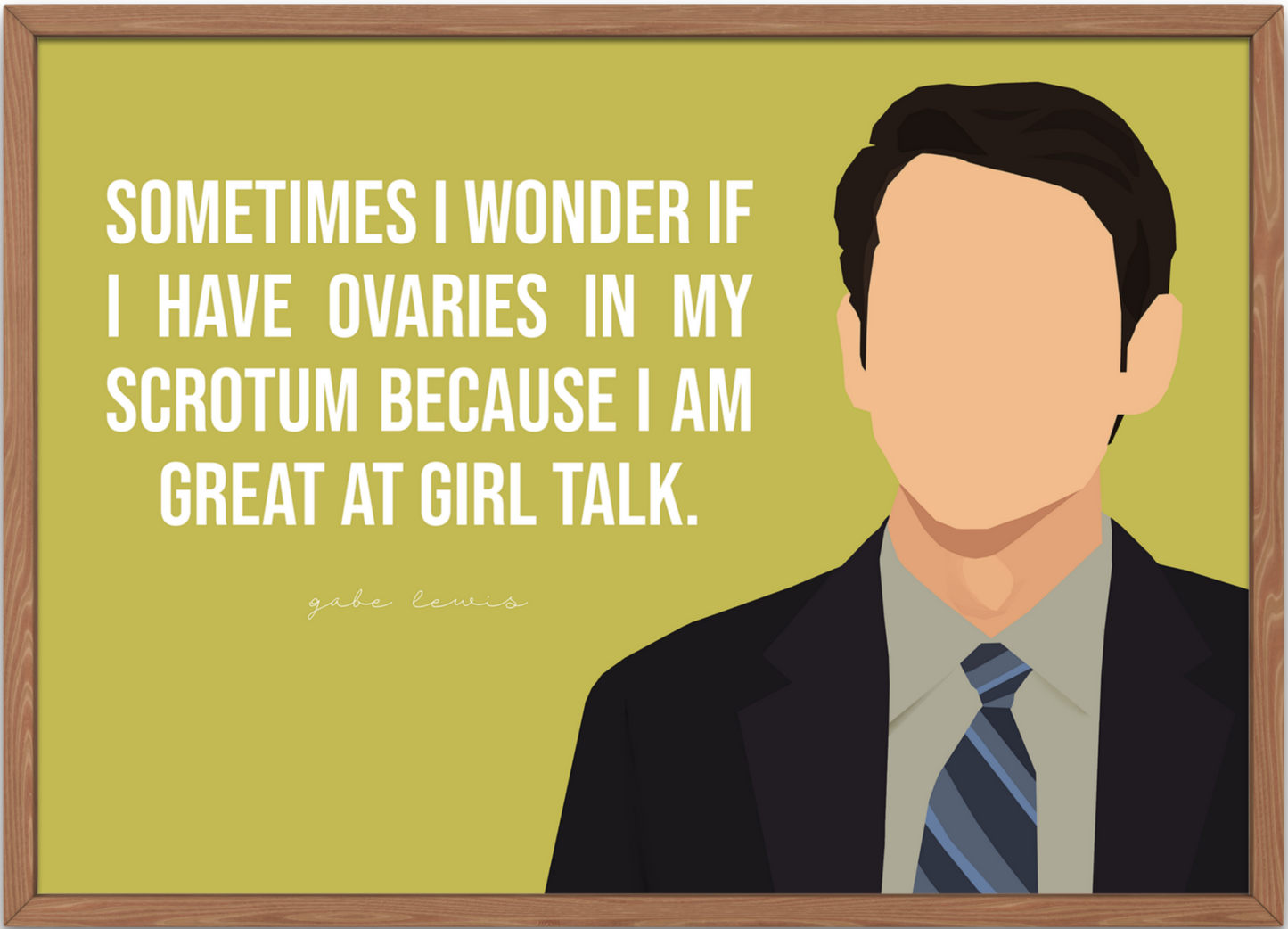 The Office Poster | Gabe Lewis - Girl Talk Quote