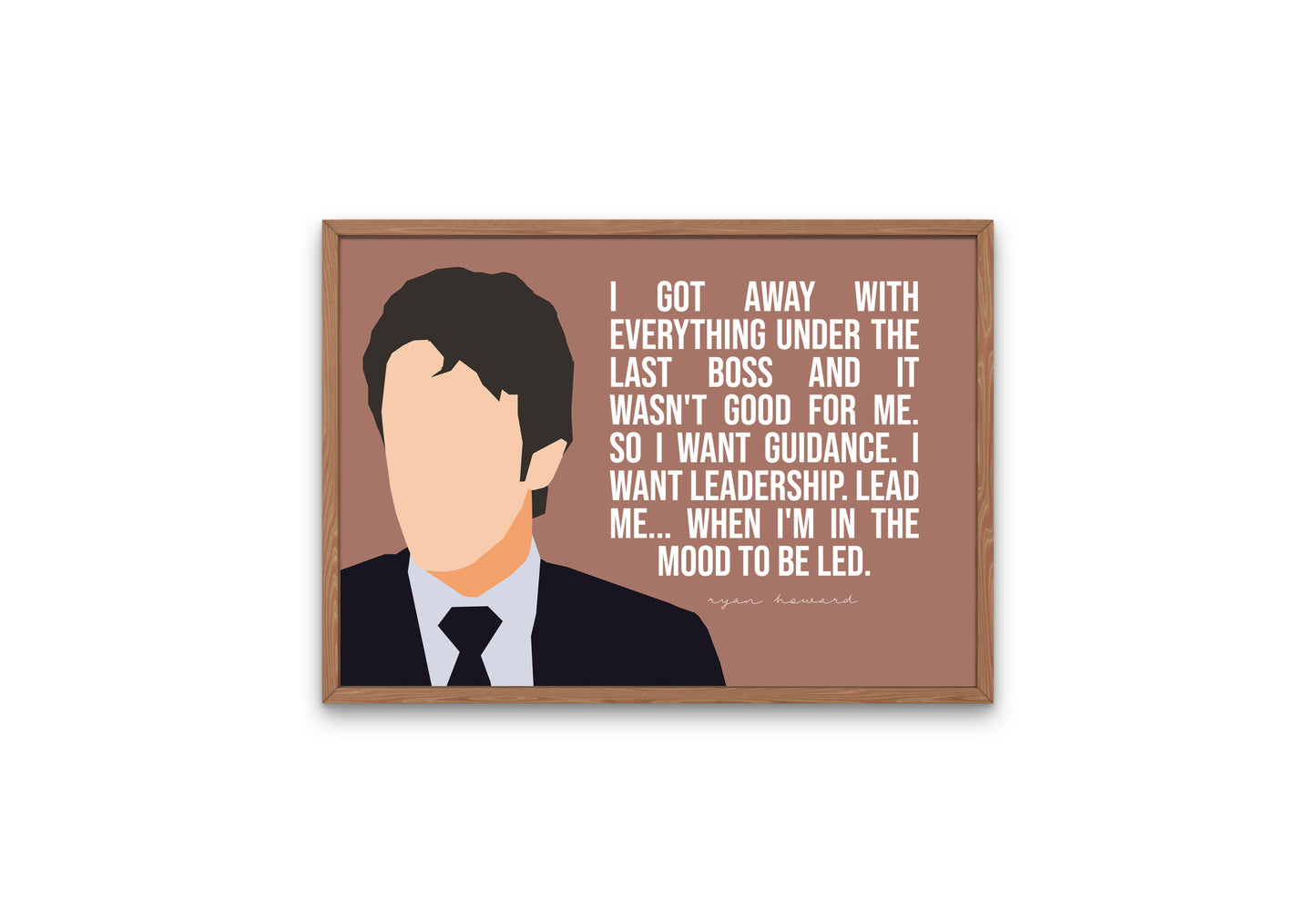 The Office Poster | Ryan Howard Lead Me Quote