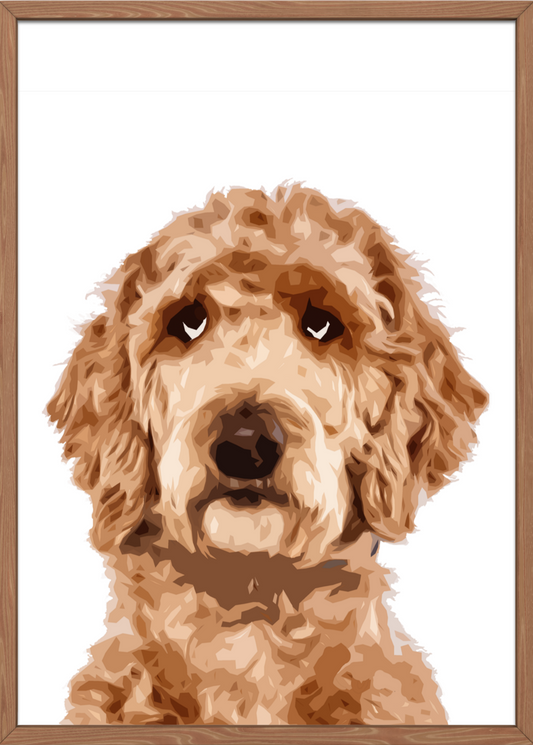 Goldendoodle Art Print | Groodle Dog Poster