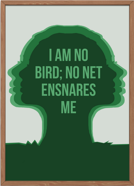 Jane Eyre Minimal Art Poster | I am no bird