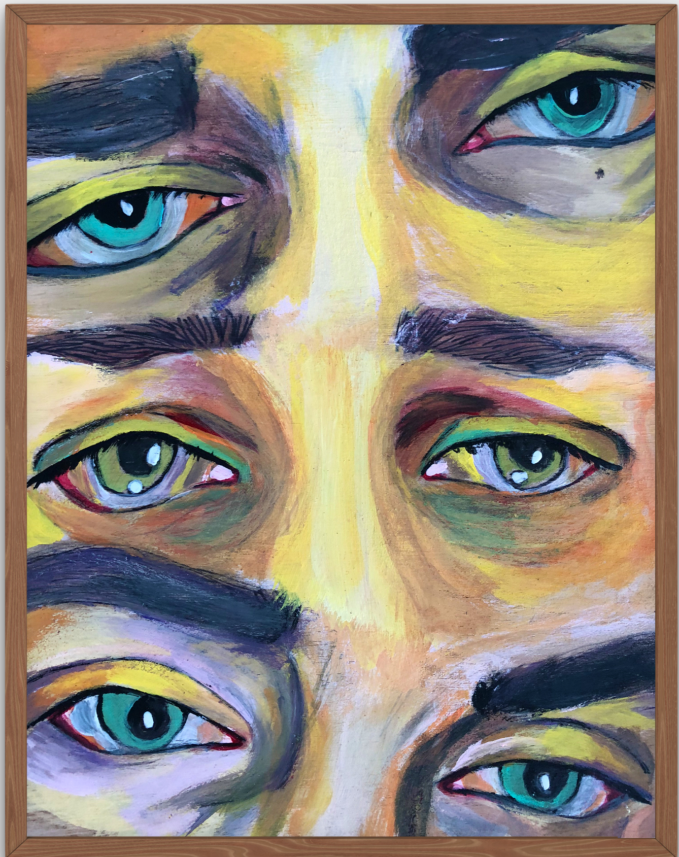 Expressive Colorful Eyes Art Print