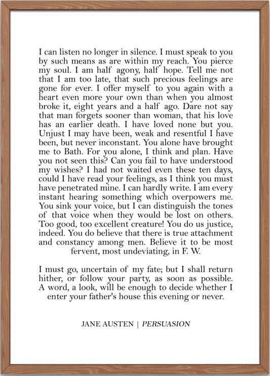 Persuasion - Jane Austen Novel | Captain Wentworth Letter to Anne