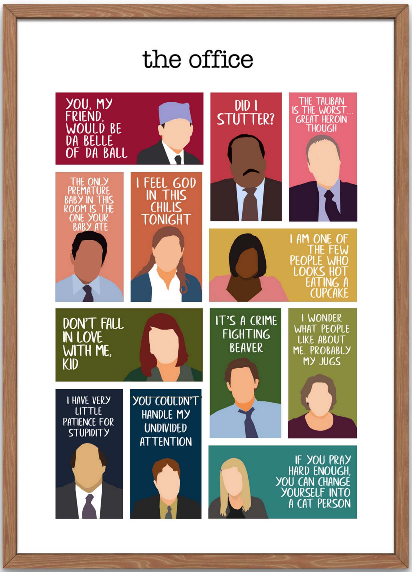 The Office Poster | TV Show Character Poster with Quotes