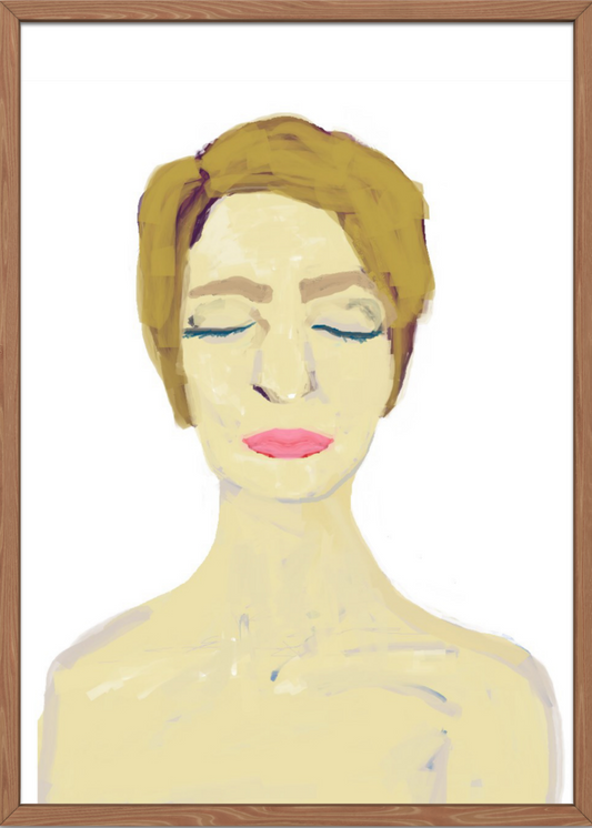 Blonde Flapper Girl Art Portrait