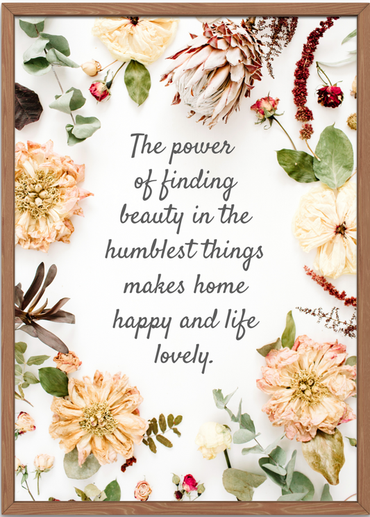 Little Women Quote | Louisa May Alcott Art Print - The power of finding beauty in the humblest things