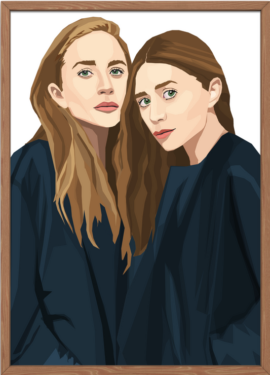 Mary-Kate and Ashley Olsen Art Print