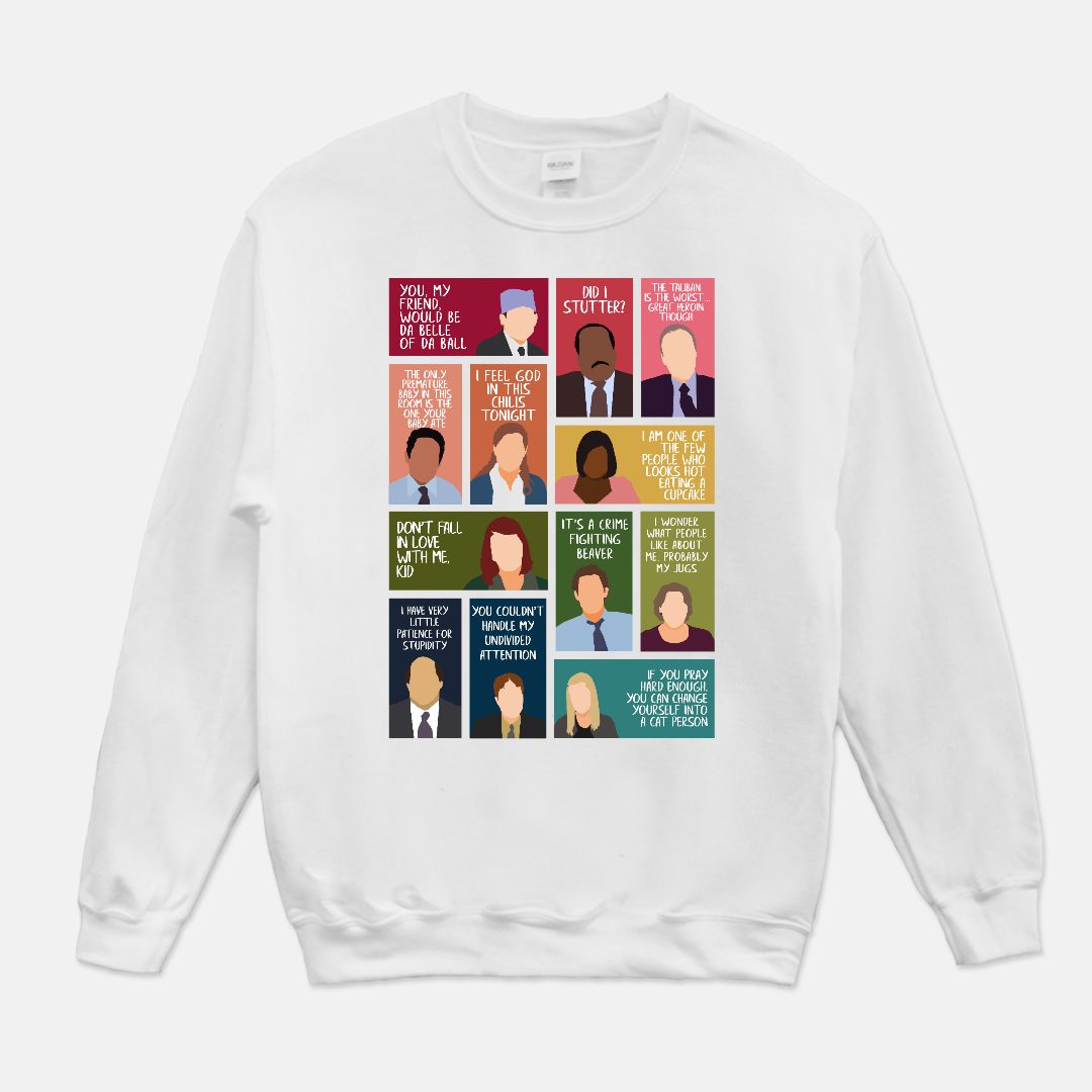 The Office Sweatshirt | Characters with Quotes
