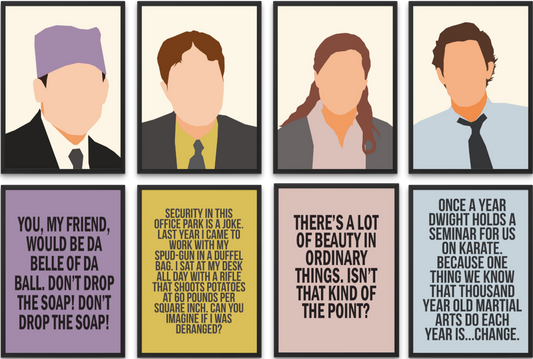 The Office Posters | Characters with Quotes Set