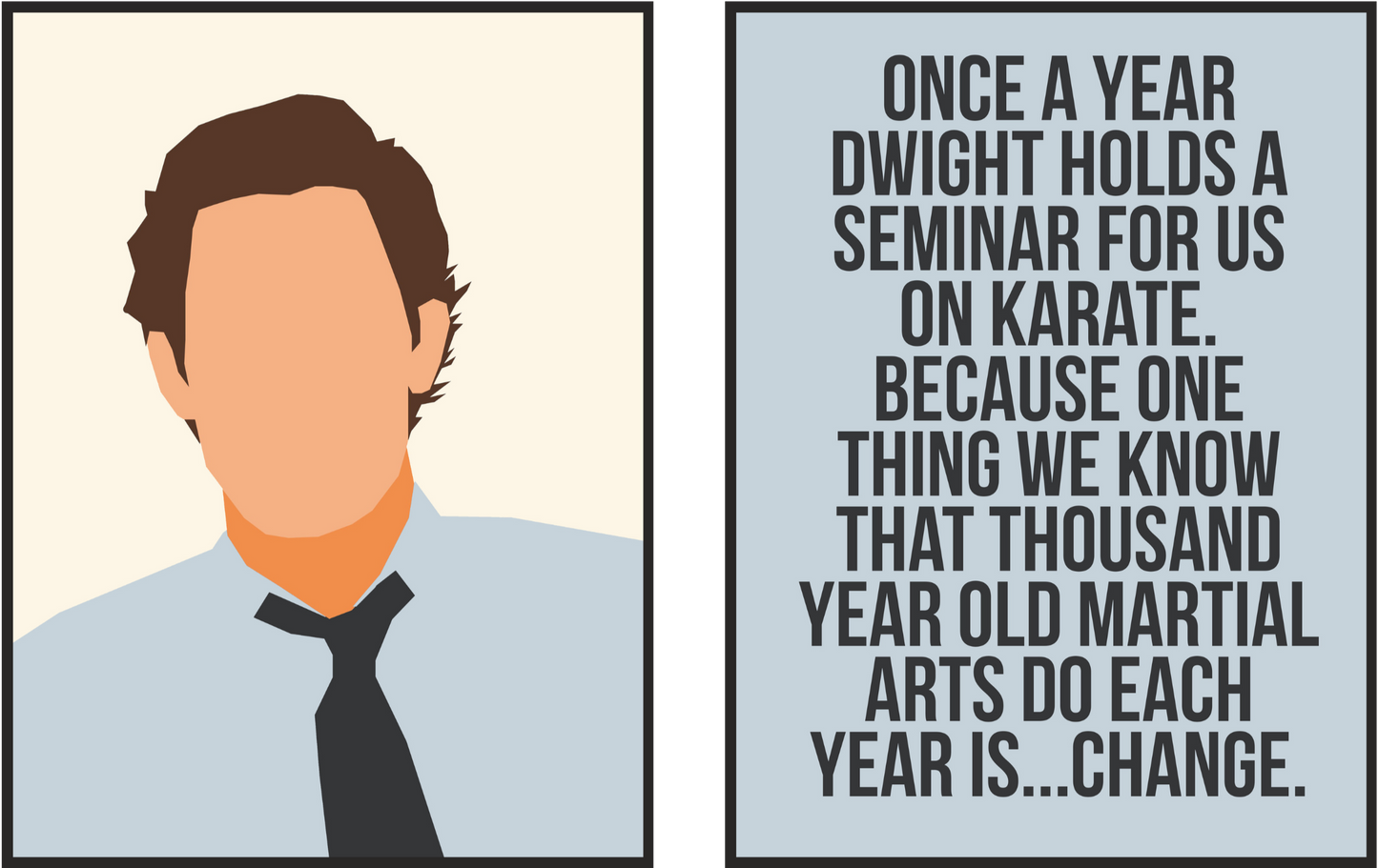 The Office Posters | Jim Halpert Karate Quote
