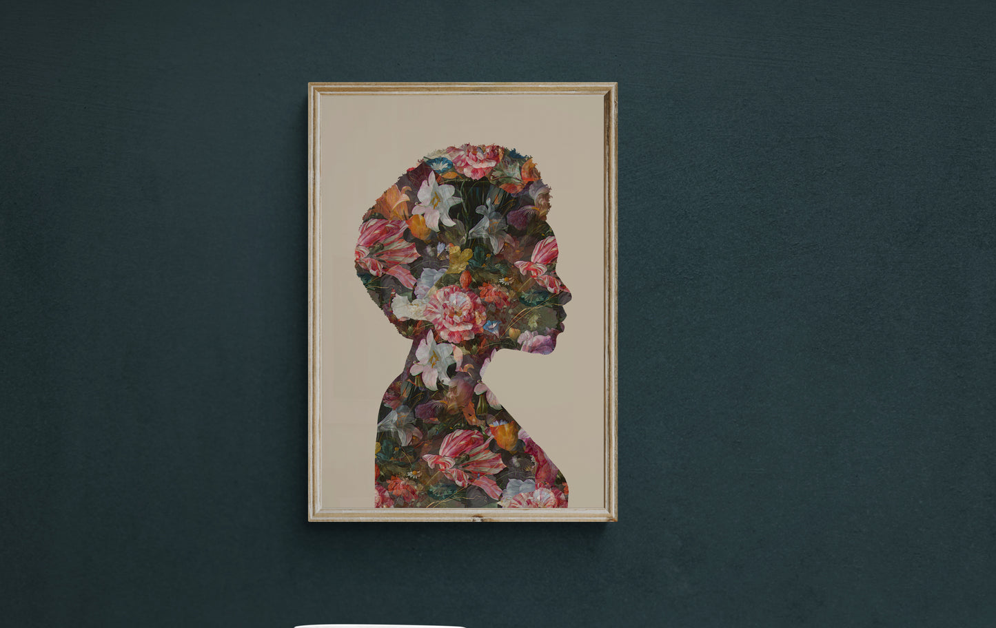 Female Floral Silhouette Wall Art