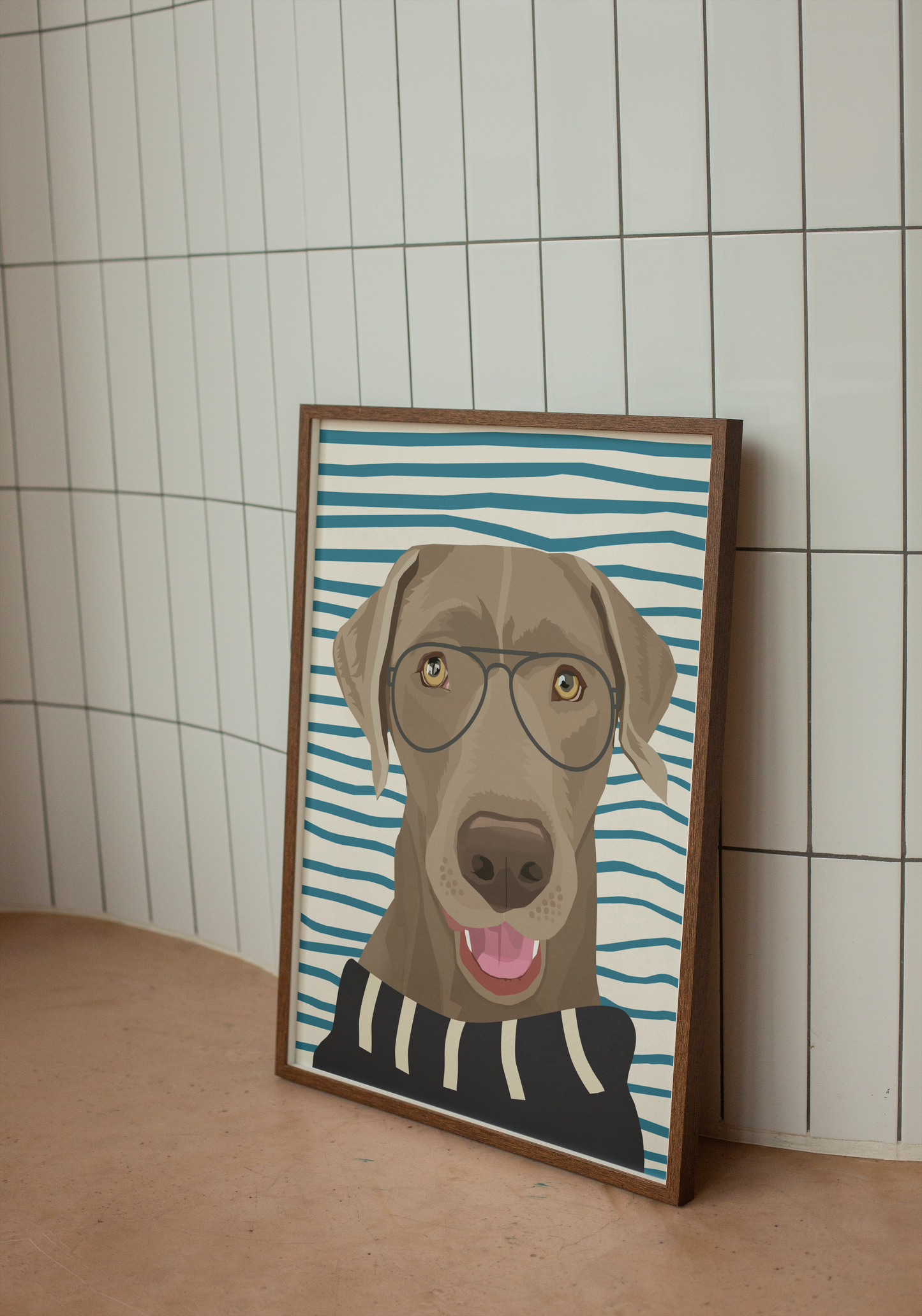 Silver Labrador | Dog in Clothes Art