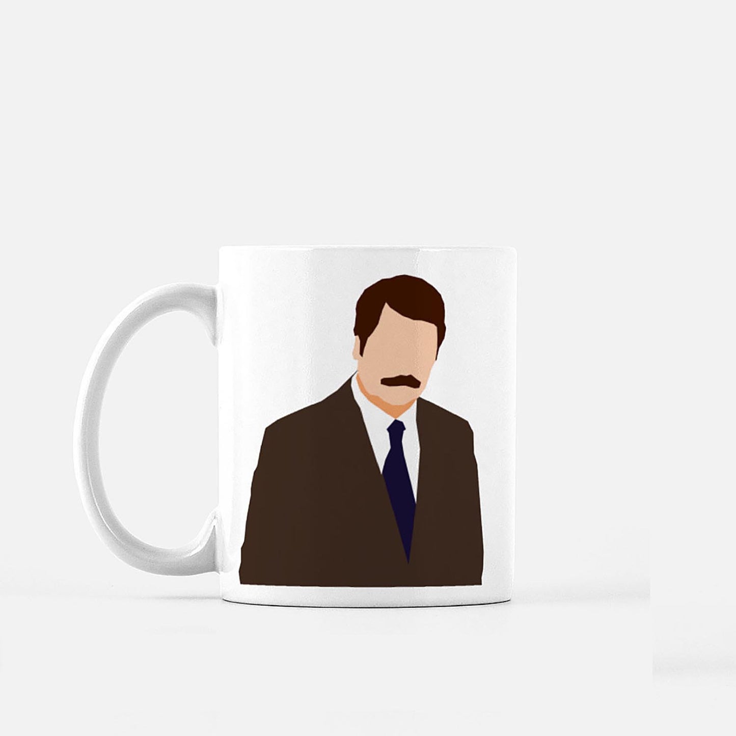 Parks and Rec mug featuring Ron Swanson