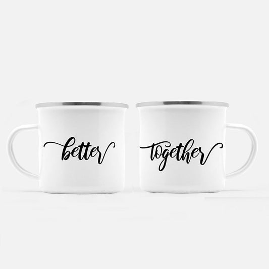 Better Together Couples Mug Set Gift for Newlyweds or as an anniversary gift