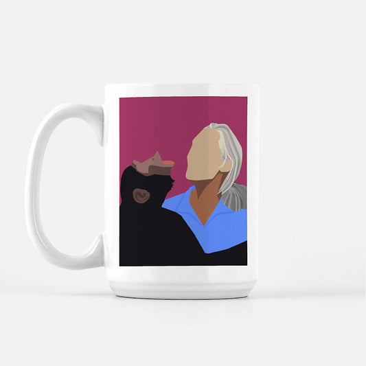 Jane Goodall and Chimpanzee Art Mug