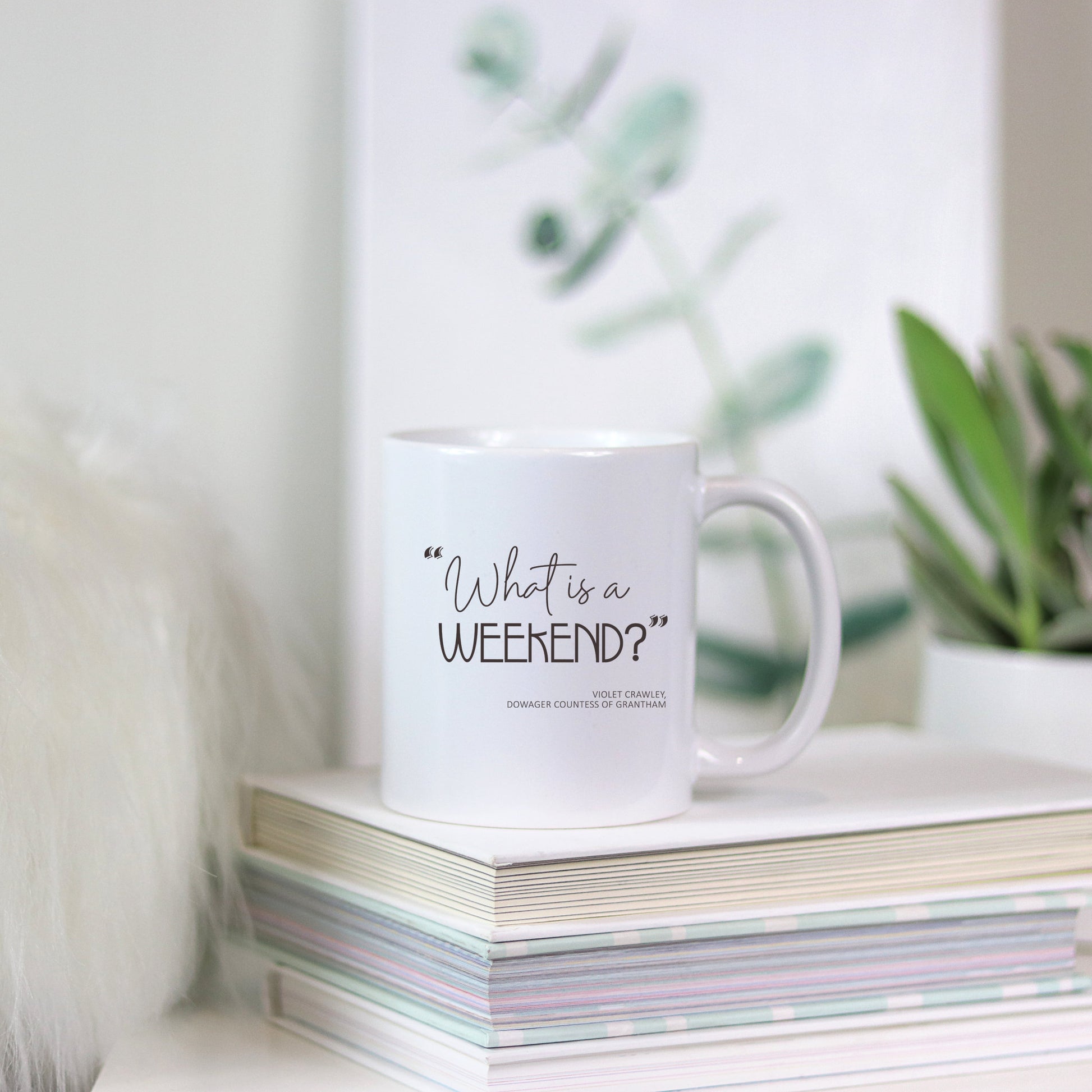 Downton Abbey mug with funny quote