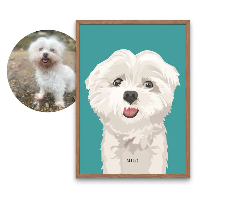 Custom Pet Portraits | Personalized Cat or Dog Illustration