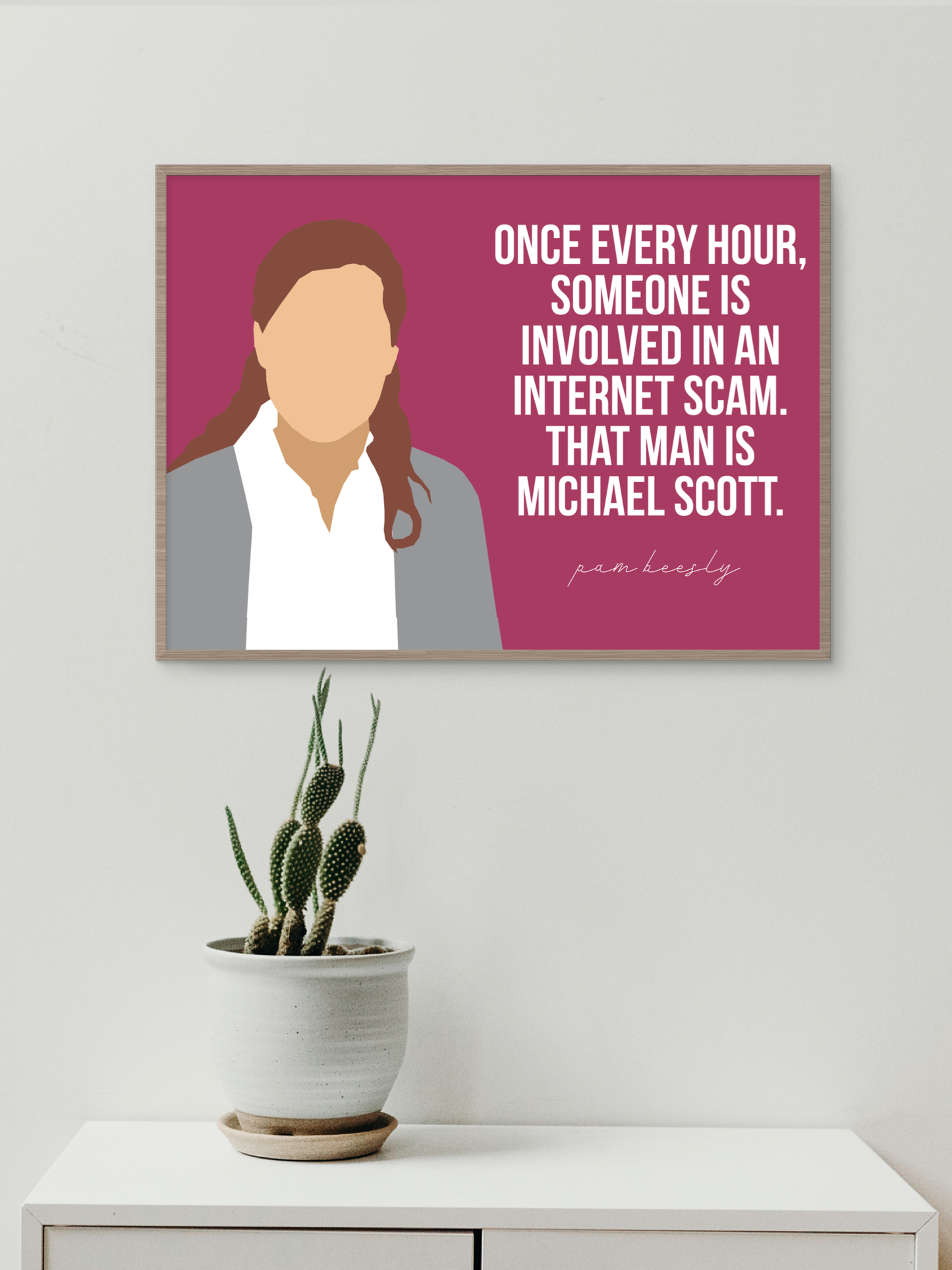 Pam Beesly Halpert Art Print with Quote