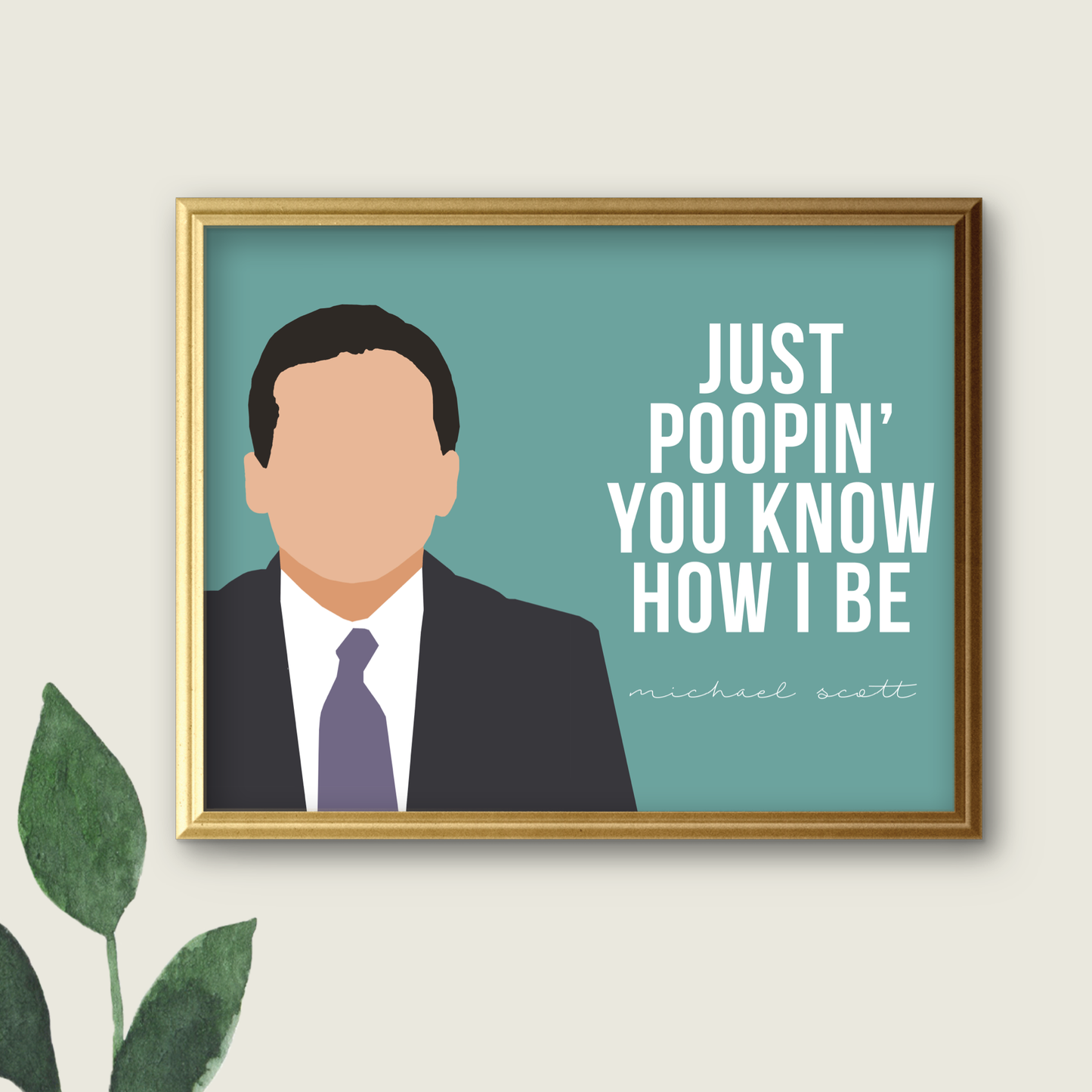 The Office themed bathroom makeover decor