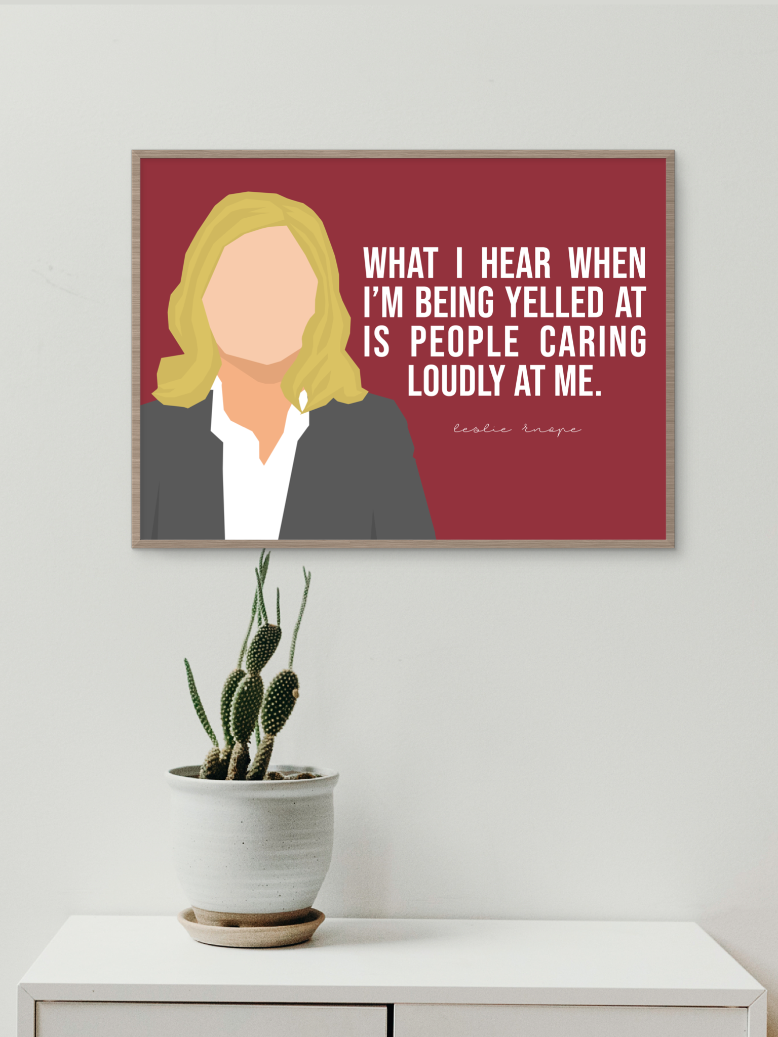 Leslie Knope "caring loudly" quote