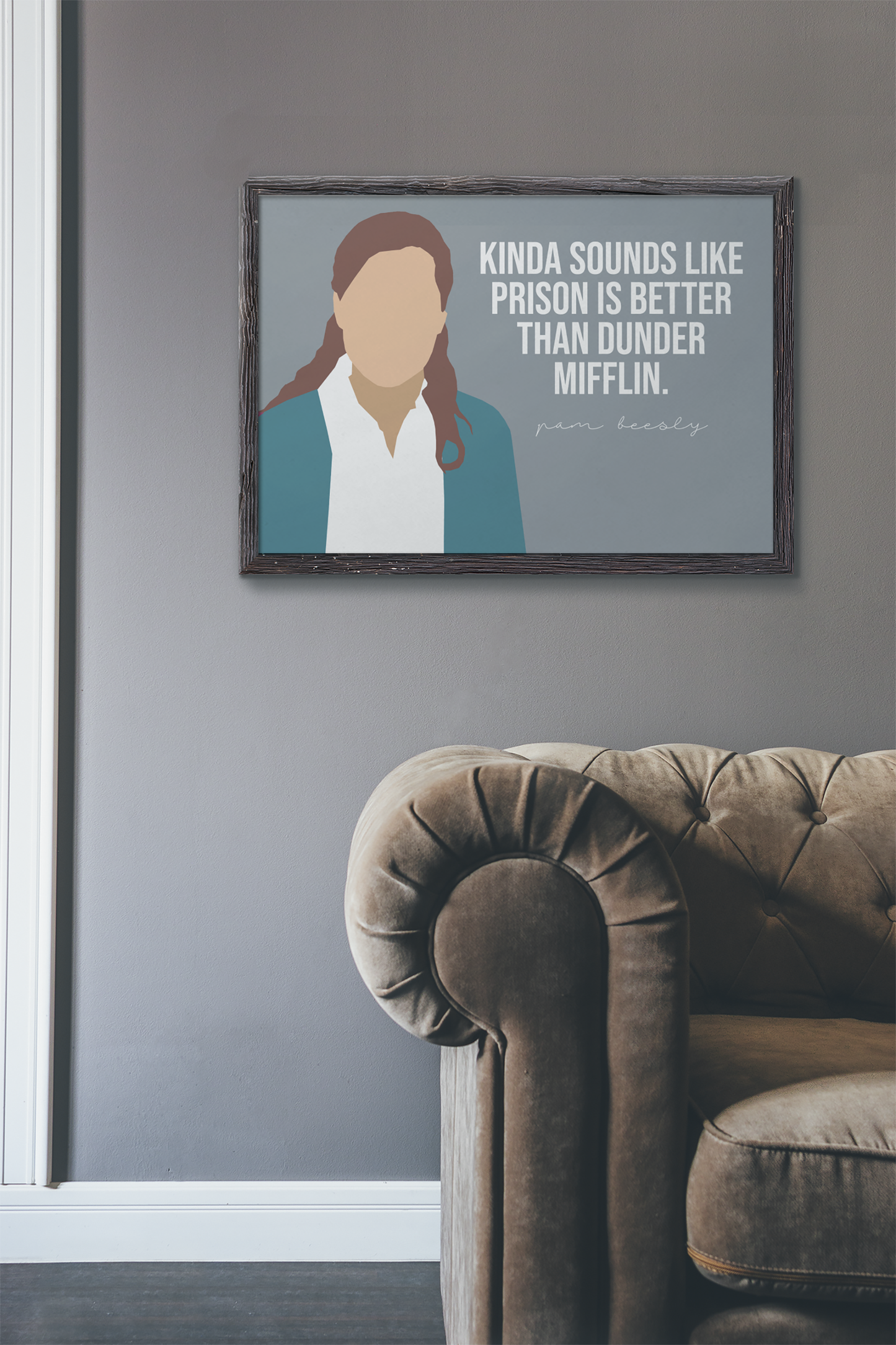 The Office Poster | Pam Beesly Quote - Prison is better than Dunder Mifflin